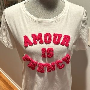 Jubylee AMOUR IS FRENCH cotton tshirt M/L
